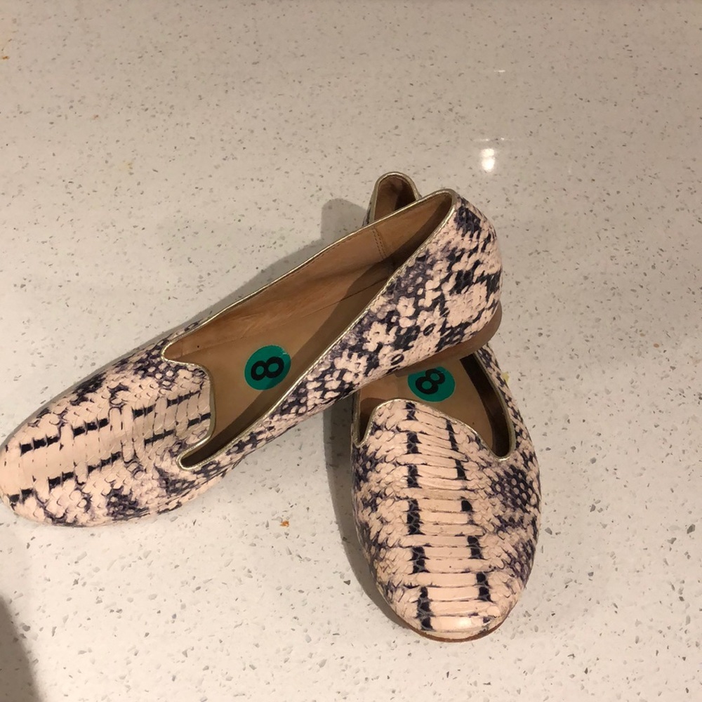 Coach ballet flats leather animal skin